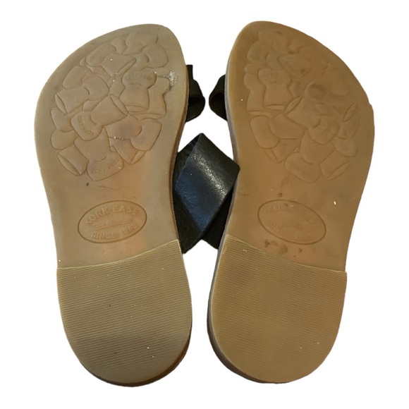 Kork-Ease Black Leather Slip On Sandals Size 8 M - Picture 4 of 5